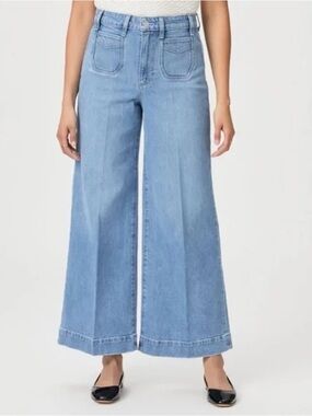 Paige Jeans Harper Ankle Wide Leg Vtg Inspired Patch Pockets Size 32 Capsule NWT